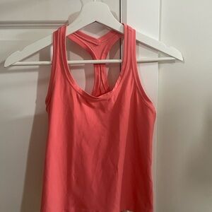 lululemon athletica Nulu Coral Pink Racerback Tank Top